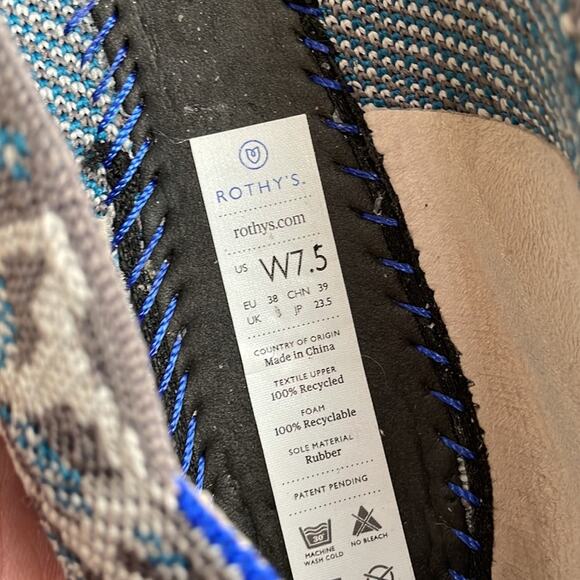 ROTHY'S THE FLATS IN SPOTTED LEOPARD GREY BLUE - Picture 12 of 16